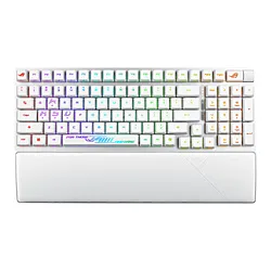 ASUS(エイスース) ゲーミングキーボード＋リストレスト ROG Strix Scope II 96 RX Wireless(英語配列) ムーンライトホワイト STRIX/SCOPE2/96/RX/WL/WH/RD ［有線・ワイヤレス /Bluetoot