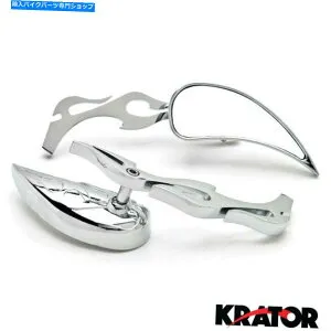 Mirror ハーレーダビッドソンVロッドナイトストリートVロッドのための涙ドロップクロームオートバイのミラー Tear Drop Chrome Motorcycle Mirrors For Harley Davidson V-Rod Night Street V Rod【並行輸入品】
