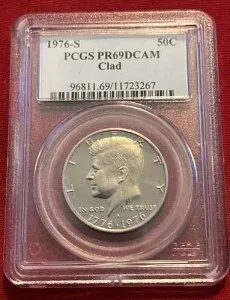 1976-S 50C CLAD、DCAM、PCGS PR69DCAM クラッド（ケネディ ハーフダラー）