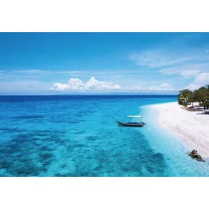 サンゲツ デジタルプリント壁紙 リザーブ（HIGH GRAFICA）風景写真 セブ島の海（おうち海水浴）Mサイズ（3巾） W2700mm×H1875mm HZ-7003M 1セット