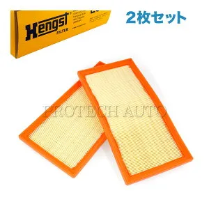 純正OEM Hengst製 ベンツ W204 W216 C209 A209 C63AMG CL63AMG CLK63AMG エアフィルター/エアクリーナー/エアエレメント 2枚セット 1560940504
