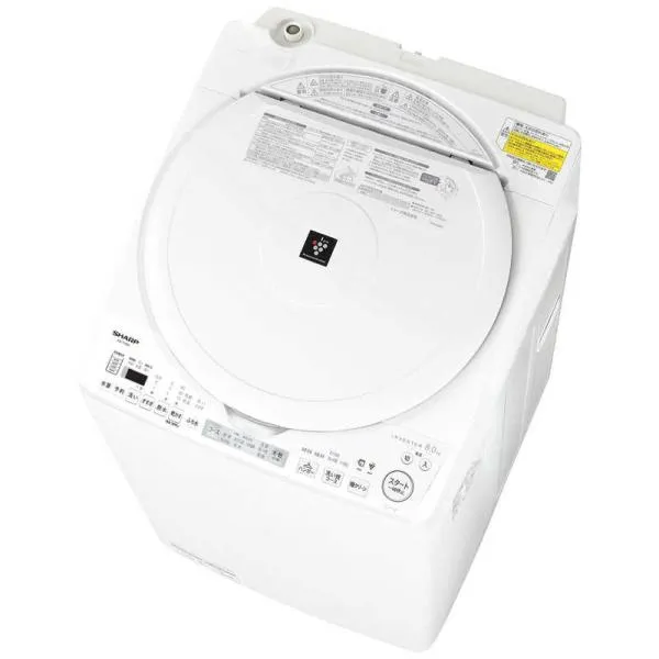 シャープ SHARP 縦型洗濯乾燥機 洗濯8.0kg 乾燥4.5kg ヒーター乾燥(排気タイプ) ホワイト系 ES-TX8K-W（標準設置無料）