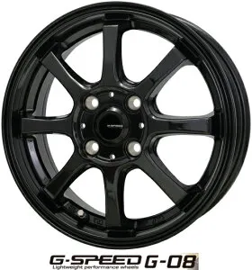 【アルミホイール単品4本価格】【12インチ】【HOT STUFF G-SPEED G-08】（Gスピード G08）【12X4.00B 4穴 PCD：100】【軽トラック全般】表示は4本価格です