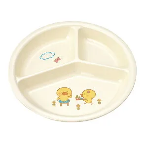 【まとめ買い10個セット品】J25HI 三つ仕切皿 小 ひよこぐみ【ECJ】