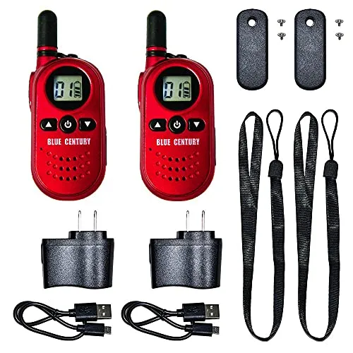 BLUE CENTURY ブルーセンチュリー 国内メーカー 超小型 特定小電力 トランシーバー BC-20 Chanty RED (シャンティ レッド) 充電器/ベルトクリップ等付属 インカム 総務省技術基準適合商品 技適マーク有 (本体2台セット)