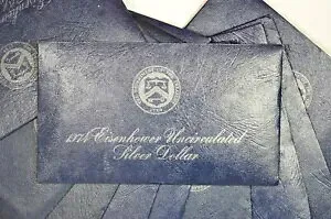 1974 S アイゼンハワー BU ブルー パック 40% シルバー アイク ドル US コイン OGP - 10 パック ロット