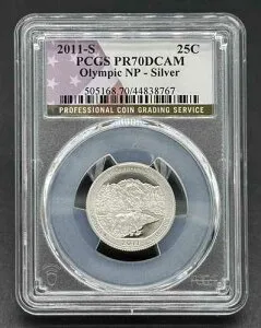 素晴らしいアメリカ製 2011-S 25C グレード シルバー オリンピック NP クォーター PCGS PR70DCAM