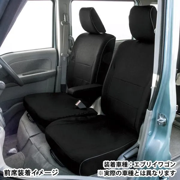 ホンダ JF5 JF6 N-BOX NBOX カスタム 専用 シートカバー ベンチシート車 2023.10- 軽自動車 車1台分セット ウォータープルーフ 撥水加工 布製 黒 M4-91 送料無料