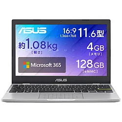 ASUS(エイスース) ノートパソコン Vivobook Go 12 (E210) ドリーミーホワイト E210KA-N441WWS ［11.6型 /Windows11 S /intel Celeron /メモリ：4GB /eMMC：128GB /Micr