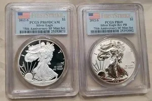 2012 S シルバーイーグル サンフランシスコ コインプルーフ 2枚セット PCGS PR69 PR69 DCAM FS