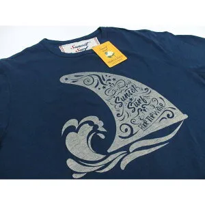【2020春夏 新作】SUNSET SURF(サンセットサーフ)Safu T-Shirts[SUNSET FING/Navy] Made in U.S.A. 半袖Tシャツ
