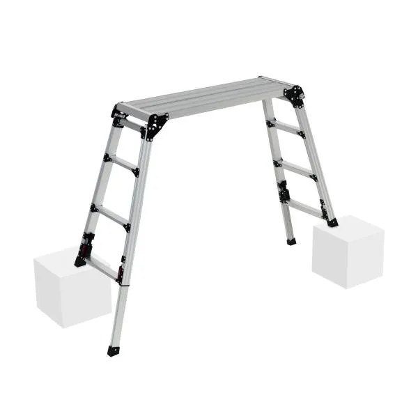 【法人限定】DXJ-6908A 四脚アジャスト式足場台(軽量) ピカ