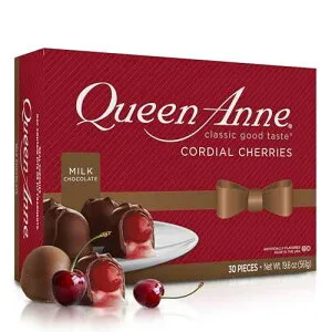 Queen Anne Milk Chocolate Covered Cordial Cherries | 19.8 oz | 30 Piece Gift Box | Whole Cherry Sweet Creamy Fruity Flavor
