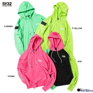 特価【SY32 by SWEET YEARS】FLASH COLOR ARM LOGO P/O HOODIE 13012 スウェットフーディー プルパーカー レアルスポーツ