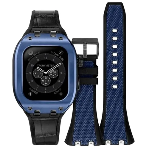 [HUMBLE RICH(ハンブルリッチ)] スポーツ アップルウォッチケース 41mm シリーズ9/8/7対応 再生ステンレススティールケース ブラックバンド WBB0289014C-SET-014 ユニセックス [並行輸入品]