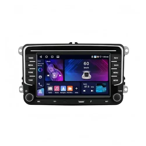 ワイヤレス carPlay アンドロイド自動表示 用 と互換性のあるパサート用 と互換性のあるキャディー用 と互換性のあるポロ用 7インチ 4+64G と互換性のあるカーラジオ Carplay(4 64G)