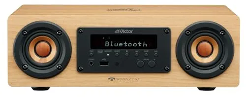 JVCケンウッド Victor EX-DM10 スピーカー Bluetooth ウッドコーン ハイレゾ再生 FM/AM aptX HD/aptX LL対応