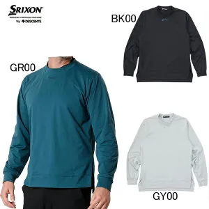 スリクソン by デサント SRIXON ZEROround 長袖トレーナー RGMWJL50 MOTION 3D メンズ ゴルフウエア プルオーバースウェット 秋冬モデル