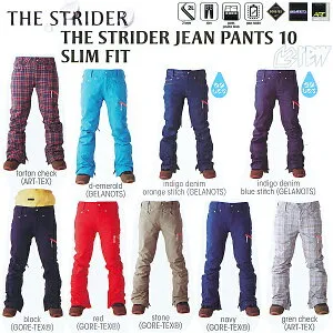 ★販売開始！ REW THE STRIDER JEAN パンツ SLIM FIT GELANOTS/ART-TEX 【13-14 スノーボード ウェア ストライダー 】日本正規品