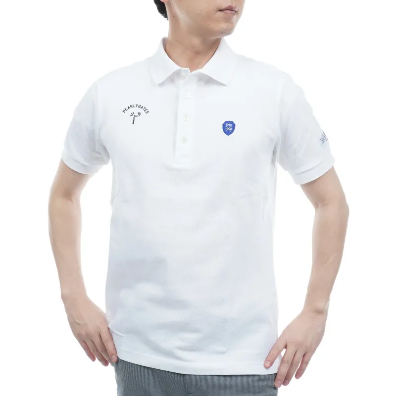 [2026年春夏モデル] パーリーゲイツ PEARLY GATES 鹿の子 半袖ポロシャツ ホワイト 030 メンズ