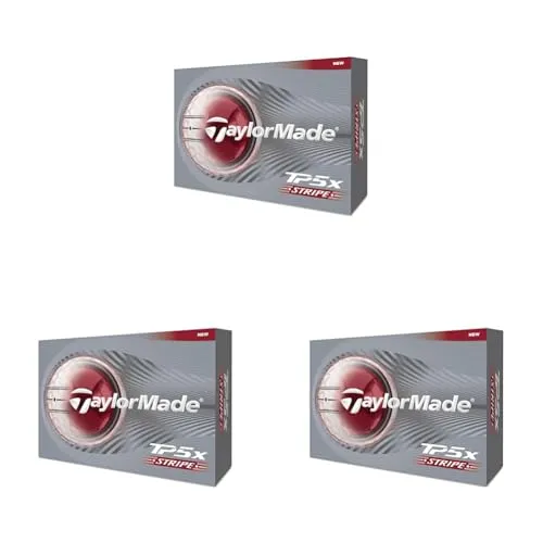 テーラーメイド(TAYLOR MADE) TMJ26 TP5x Stripe JPN dz ティーピーファイブ エックス ストライプ ゴルフボール 2026年モデル ホワイト (× 3)