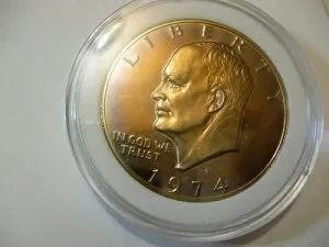 1974-S アイゼンハワードル - 40% 銀、素晴らしい色合い