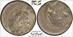 1976 Mo PCGS MS64 ミント エラー センターオフ - メキシコ - 5 ペソ コイン #45617A