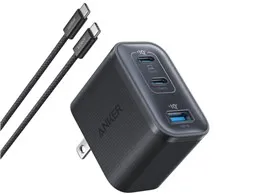 Anker Nano Charger (70W 3ports) with USB-C & USB-C ケーブル B121AN11 [ブラック]