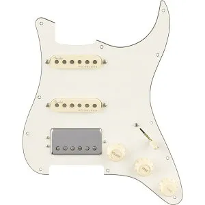 Fender / Pre-Wired Strat Pickguard Quadra Tap/Ultra Noiseless HSS Parchment 11 Hole PG フェンダー ピックアップ付きピックガード【YRK】
