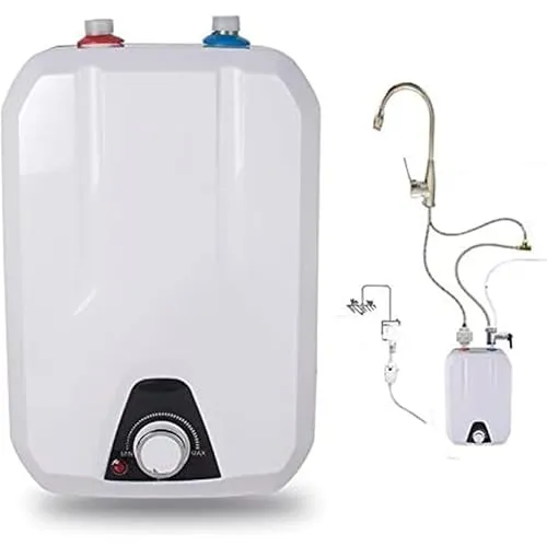 給湯器 小型電気温水器 電気温水器 8L 35℃~75℃ 調節可 電気温水ヒーター 大容量 コンパクトで 取り付けやすい 住宅向け キッチン・洗面台に適用 110V/1500W Kisigim