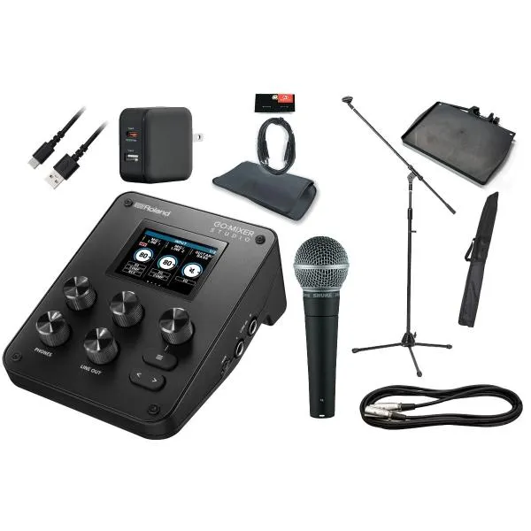 Roland ローランド / GO:MIXER STUDIO (SM58-LCE ＆ マイクスタンド・マイクケーブルセット！) オーディオインターフェース