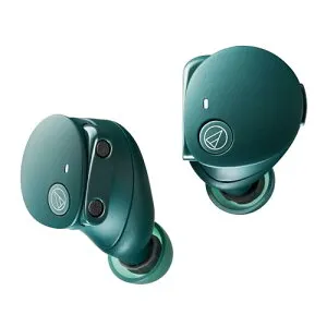 オーディオテクニカ ATH-CKS50TW2 GR(E) ワイヤレスイヤホン Bluetooth 5.3 ノイズキャンセリング 重低音 LE Audio対応 マグネティックスイッチ機能 最大約65時間再生 IP55 防水防塵 置き忘れアラート ヒ