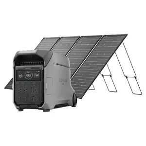 EcoFlow エコフロー DELTA Pro 3 ポータブル電源 4096Wh（整備品・保証6ヶ月）+ ソーラーパネル 125W（新品・保証5年）セット 大容量 定格出力3600W 瞬間最大7200W リン酸鉄 長寿命 11年 停電対策 防災 家