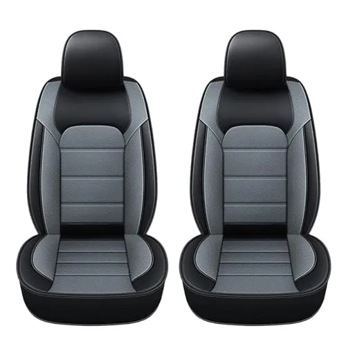 車シートカバー シートクッション と互換性のあるアウディA3 スポーツバック 8Y 2021.4~現行 フロントシートカバー 360°フルラップ 通年使用 カーシートカバー 防水 防汚 滑り止 耐磨耗 通気性 取付簡単 カー用品 2枚(黒とグレー,枕なし)