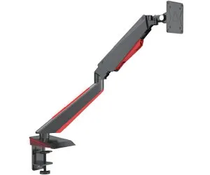 JAPANNEXT 液晶ディスプレイアーム ゲーミングモニター用 LED内蔵 ガス式 クランプ対応 15-34インチ対応 耐荷重8kg 4軸 1台 JN-ARM-GE22V