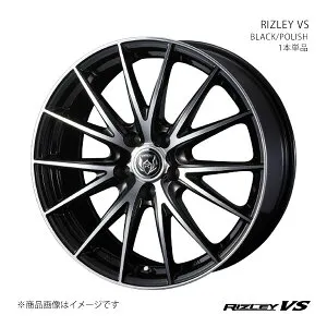 RIZLEY VS ライツレー ブイエス クラウン 170系/FR アルミホイール 1本単品 0042482【16×6.5J 5-114.3 INSET39ST/40 BKP】