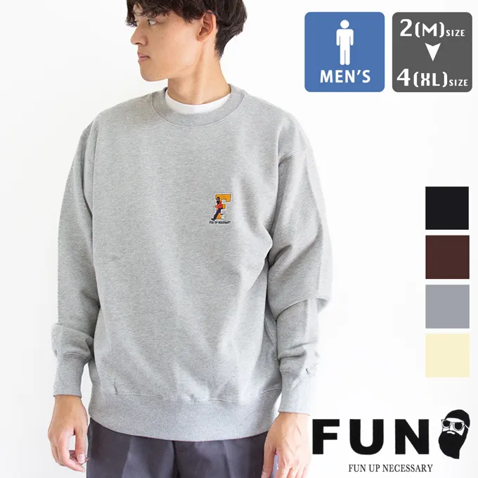 FUN ファン EMB OJISAN ONE POINT Sweat Shirt エンブロイド おじさん ワンポイント スウェットシャツ F-25050523 / 2025AW