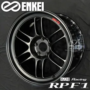 送料無料ENKEI エンケイエンケイ レーシング RPF1マットブラック18インチ 9.0J +35（5穴PCD114.3）MADE IN JAPAN 国産軽量 アルミホイール 4本セット1本あたり約8.1kg~