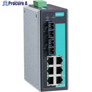MOXA 8ポート(RJ45×6、シングルモードSCコネクタ×2) アンマネージド イーサネットスイッチ ワイド温度モデル EDS-308-SS-SC-T 1個 ■▼168-5246 【送料都度見積】