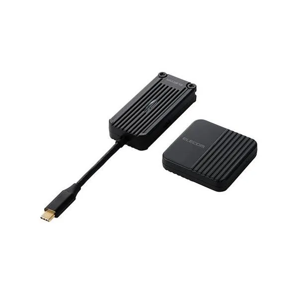 エレコム(ELECOM) DH-CW4K110BK ブラック USB Type-C ワイヤレスHDMI 送受信機セット 1080p/30m転送 無線化 アプリ不要 簡単接続