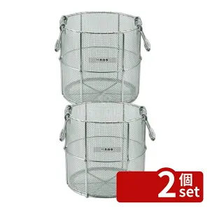 【2個セット】ThreeSnow(新越) 18-8(ステンレス) 寸胴型 スープ取りザル 36cm用 11506 φ335 うどん/そば/ラーメン No.0017000