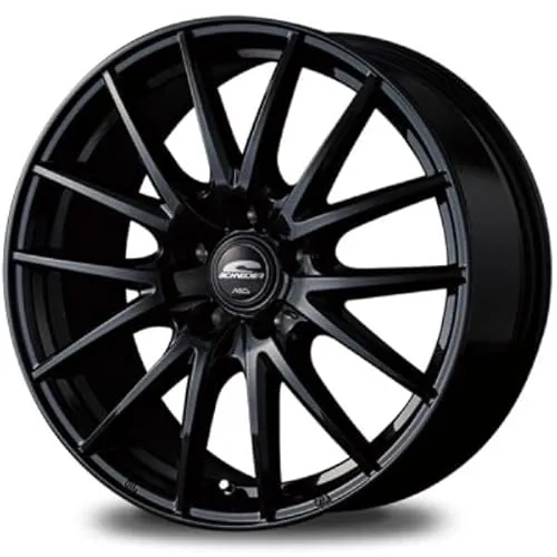 【ホイールのみ 4本セット】MID WHEELS SQ27 (SCHNEIDER シュナイダー) 17インチ (メタリックブラック, 7J+38 5H-114.3)