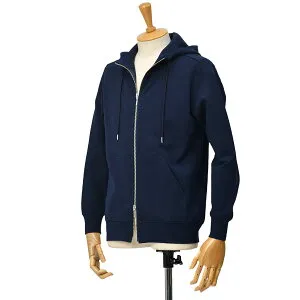 【最大5,000円オフクーポン】three dots【スリードッツ】ストレッチポンチジップパーカー 1054UU701MY コットンジャージー NIGHT IRIS ネイビー