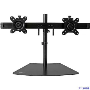 ■StarTech モニタースタンド/左右2画面/最大24インチ/15度チルト/360度回転 ARMBARDUO(4929828)[法人限定][外直送元]