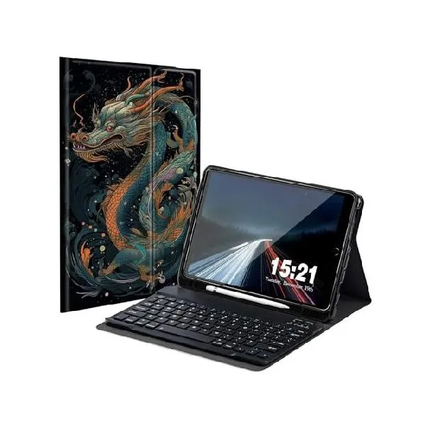 BREIDMKFM Keyboard Case for iPad 9th/8th/7th Generation 10.2" with Pencil Holder, Detachable Wireless Bluetooth Keyboard Tablet Cover for iPa_並行輸入