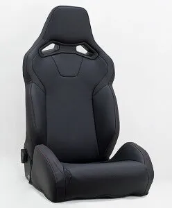 RECAROシートSR-S(BK100)シリーズ専用※SR-S(UT100)シリーズ不可。JADEジェイドスタイリッシュシートカバー(ブラック×レッドステッチ)1脚分※後払い不可