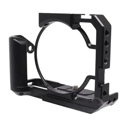 互換性があるCanon EOS R50V R50V カメラケージリグスタビライザービデオフレームと互換性あり、ライブストリーミング用コールドシューマウント付き