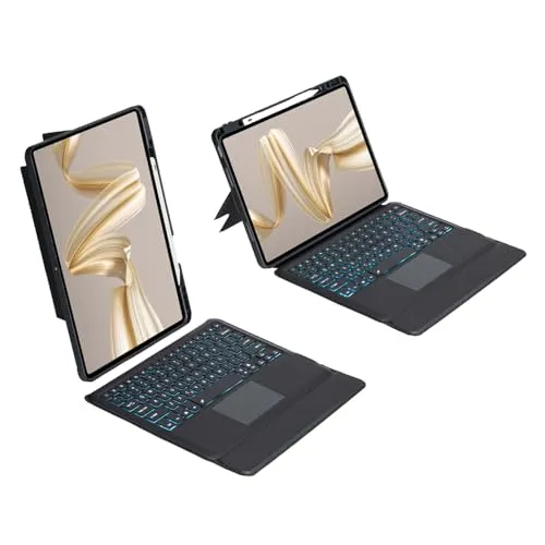 Bluetooth Backlit Keyboard Cover Keyboard Folio Case for Huawei MatePad Pro 12.2" (2024) [NOT fit MatePad Pro 12.6" / MatePad Pr