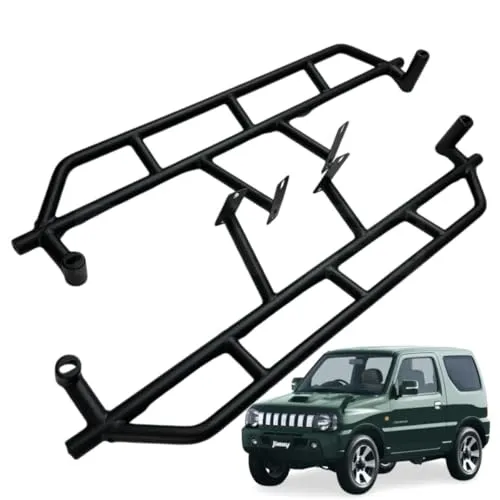 MOTOR POWER ジムニー JB23W シエラ JB43W サイドステップ 左右セット ブラック サンドブラスト塗装 ロックスライダー 黒 アンダー ドレスアップ カスタム / 149-45