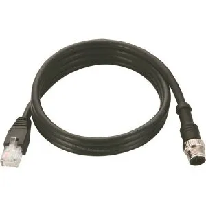 ■MOXA M12(8ピン)A－coded/RJ45 Cat5e UTPケーブル 1m CBLM12MM8PRJ45BK100IP67(1685468)[送料別途お見積り][法人限定][掲外取寄]